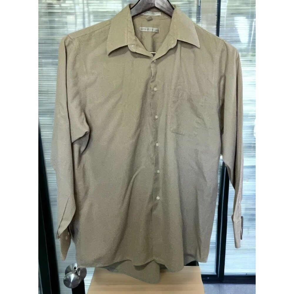 Geoffrey Beene Mens Shirt Size 16.5 34/35 Long Sleeve Button Down